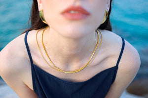 Mussels Large Gold Earrings