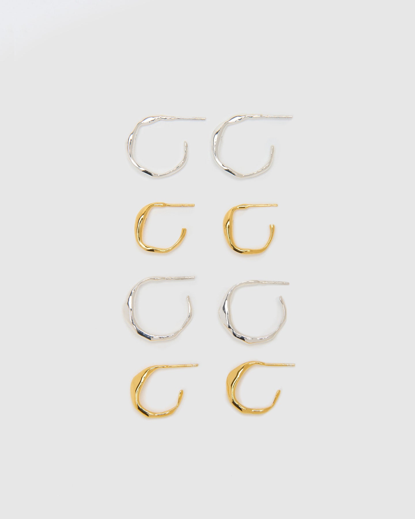 Wave Small Gold Hoops