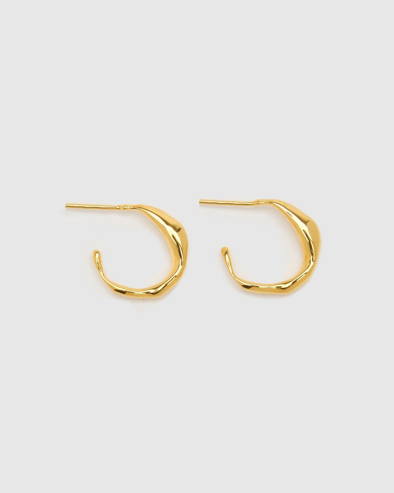 Wave Small Gold Hoops