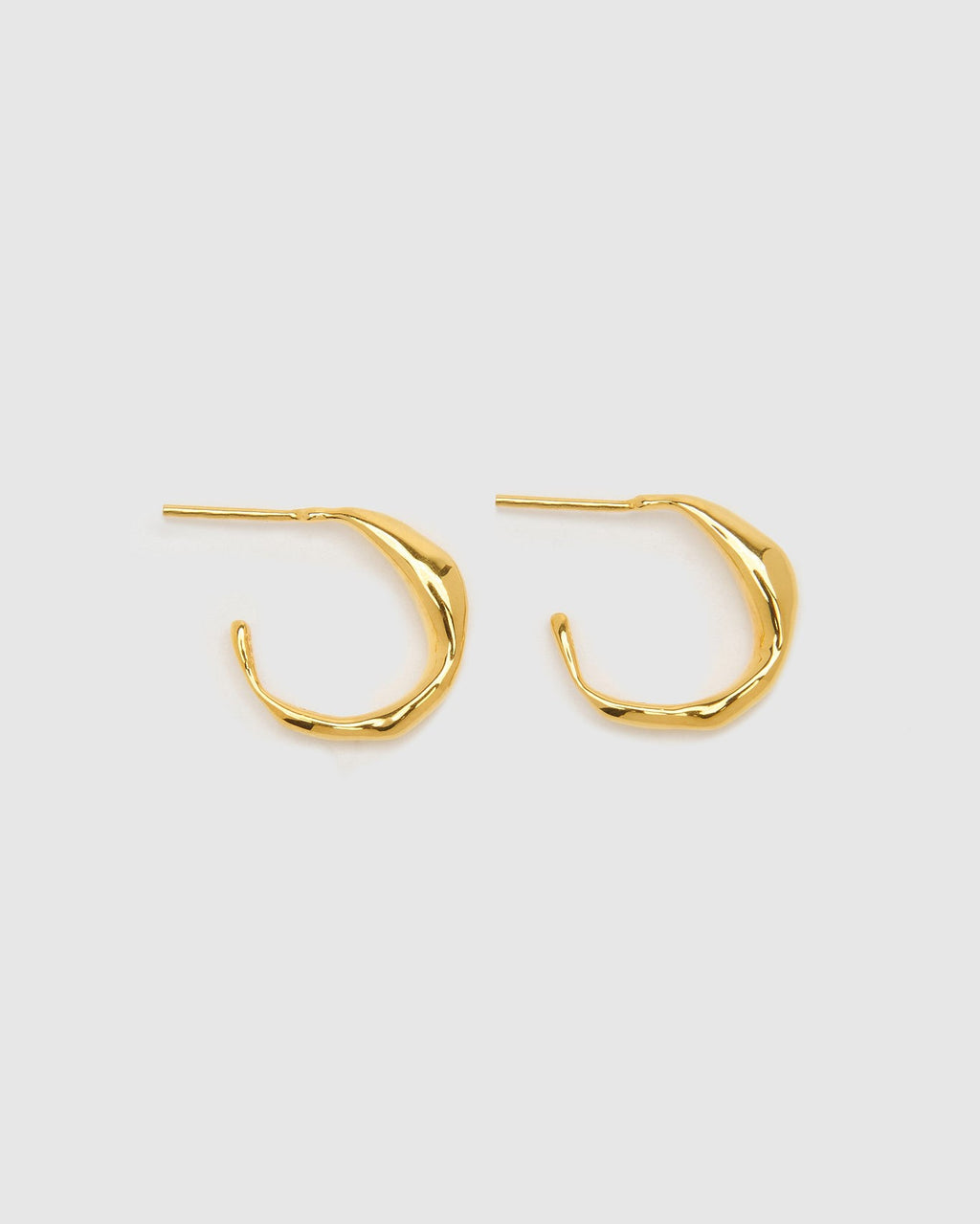 Wave Small Gold Hoops