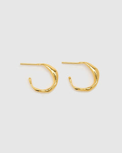 Wave Small Gold Hoops