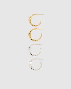 Wave Large Gold Hoops