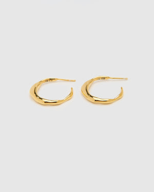 Wave Large Gold Hoops