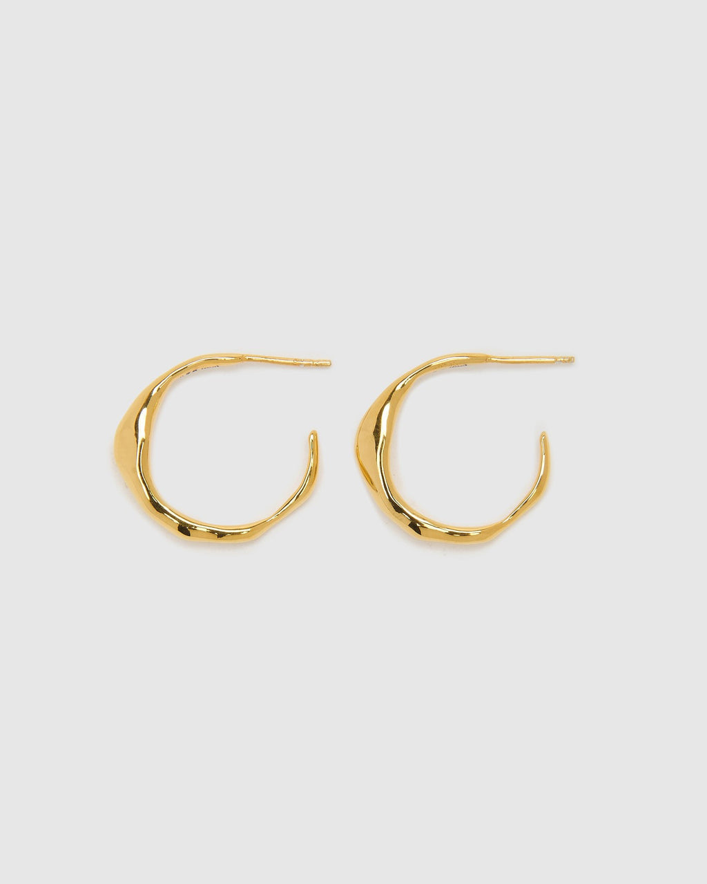 Wave Large Gold Hoops