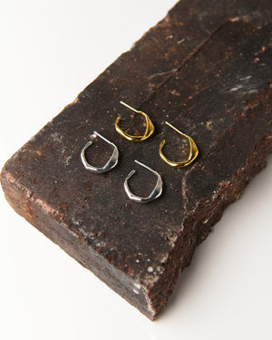 Wave Small Gold Hoops